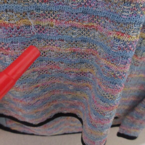 Exclusively Misook Sweater Cardigan  Large Rainbow Colorful Career‎ Church - Picture 12 of 16